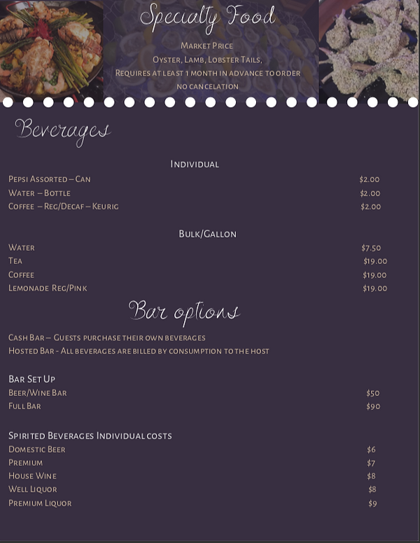 Catering Menu Sodexo at Kansas State University United States
